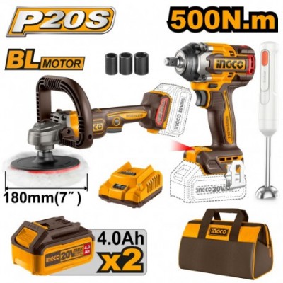 Набор отвертка + полировальная машинка + блендер INGCO COSLI240686