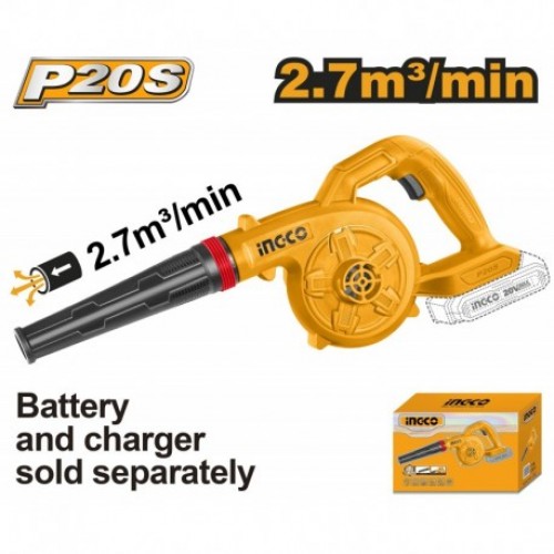 Воздуходувка совместима с аккумулятором INGCO CABLI20028