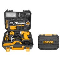 SET DE GĂURIT FĂRĂ FIR ȘI 128 DE SCULE HKTHP11281 INGCO