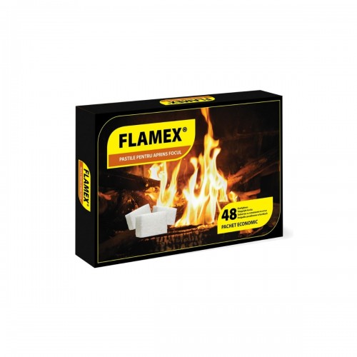 Pastile pentru aprins focul Flamex pachet negru / 48 cuburi