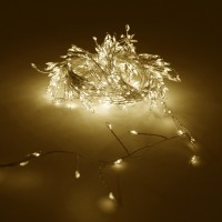 Instalație luminoasă tip cluster, GLOBAL CHRISTMAS, 200 becuri LED, 5 m, Alb Cald