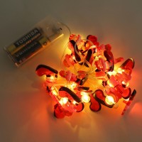 Instalatie luminoasa pe baterii, GLOBAL CHRISTMAS, 20 becuri, 2 m, Alb Cald