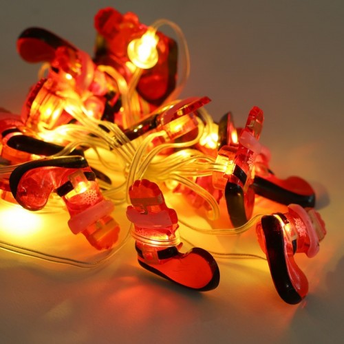 Световая установка на батарейках, GLOBAL CHRISTMAS, 20 лампочек, 2 м, тёплый белый свет