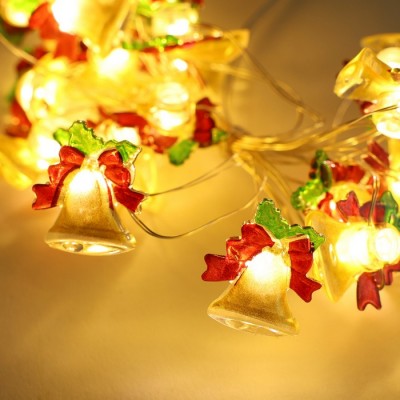 Instalatie luminoasa pe baterii, GLOBAL CHRISTMAS, 20 becuri, 2 m, Alb Cald