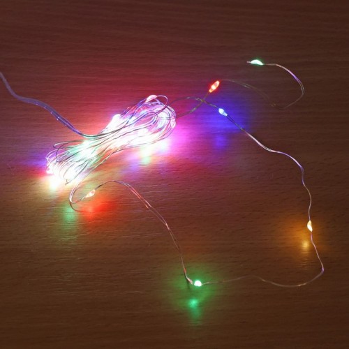 Instalatie luminoasa pe baterii, GLOBAL CHRISTMAS, 20 becuri, 2 m, Color