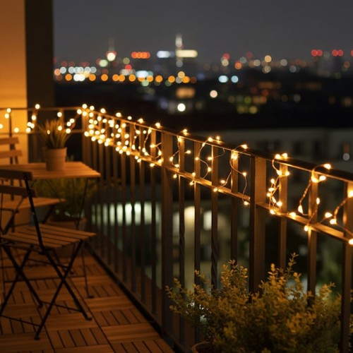 Световая установка на батарейках, GLOBAL CHRISTMAS, 20 лампочек, 2 м, тёплый белый свет