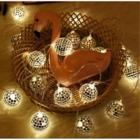 Световая инсталляция, GLOBAL CHRISTMAS, гирлянда из 20 светодиодных лампочек, 4 м, тёплый белый цвет