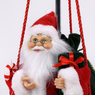 Санта-Клаус с парашютом, GLOBAL CHRISTMAS, 110 см, зеленый/красный