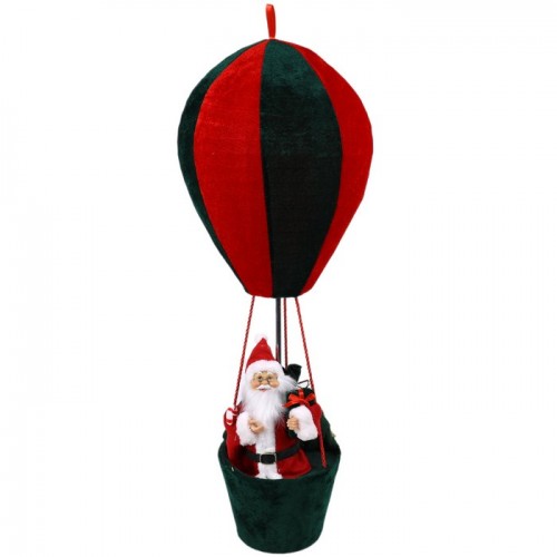 Санта-Клаус с парашютом, GLOBAL CHRISTMAS, 110 см, зеленый/красный
