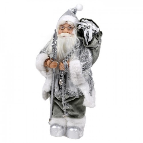 Санта-Клаус, Глобальное Рождество, 30 см, Белый/Серебристый