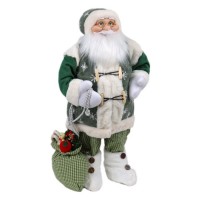 Mos craciun, GLOBAL CHRISTMAS, 60cm, Verde/Alb Mos craciun, GLOBAL CHRISTMAS, 60cm, Verde/Alb