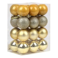 Набор рождественских шаров GLOBAL CHRISTMAS, 24 шт., 6 см, золото