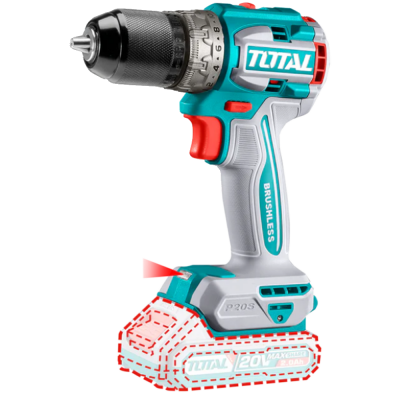 Шуруповерт ударная без аккумулятора Total TDLI206021